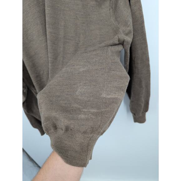 Vintage Giasone 100% Merino Wool Mock Neck Sweater Men’s M Brown Made in Italy - Picture 4 of 4